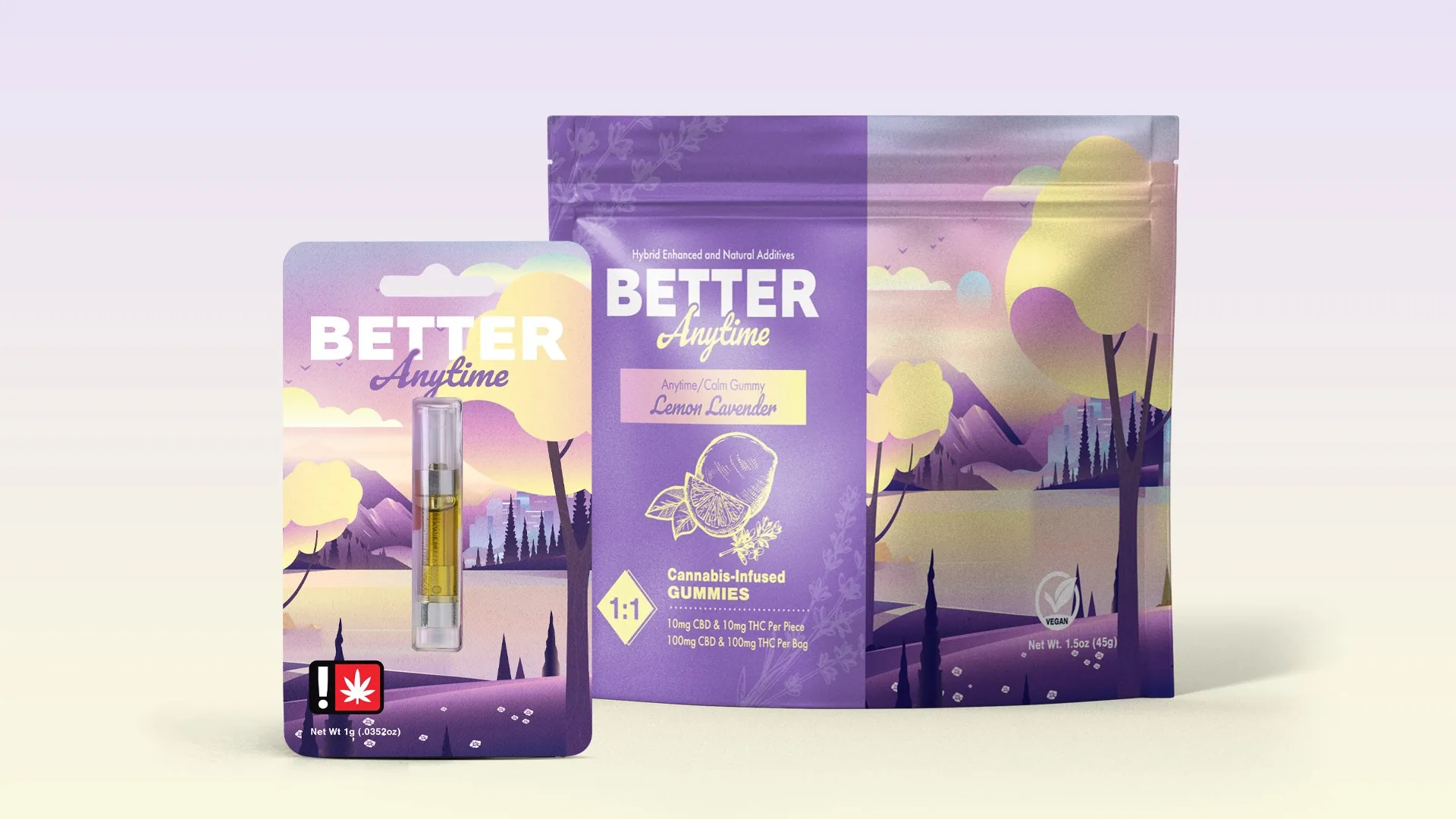 BETTER Anytime gummy pouches: Easy Lemon Lavender