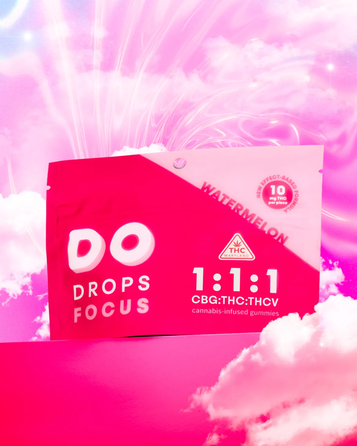 DO Drops Focus pouch, Watermelon, in its own focus colour world.