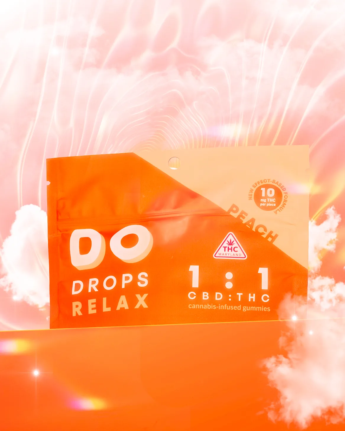 DO Drops Relax pouch, Peach, in its own relax colour world.
