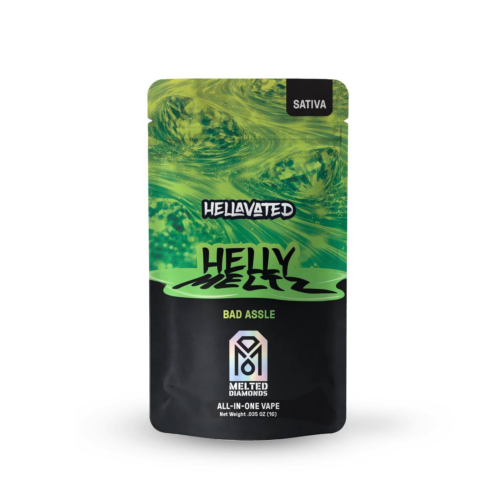 Hellavated HellyMelts Badassle pouch: acid green