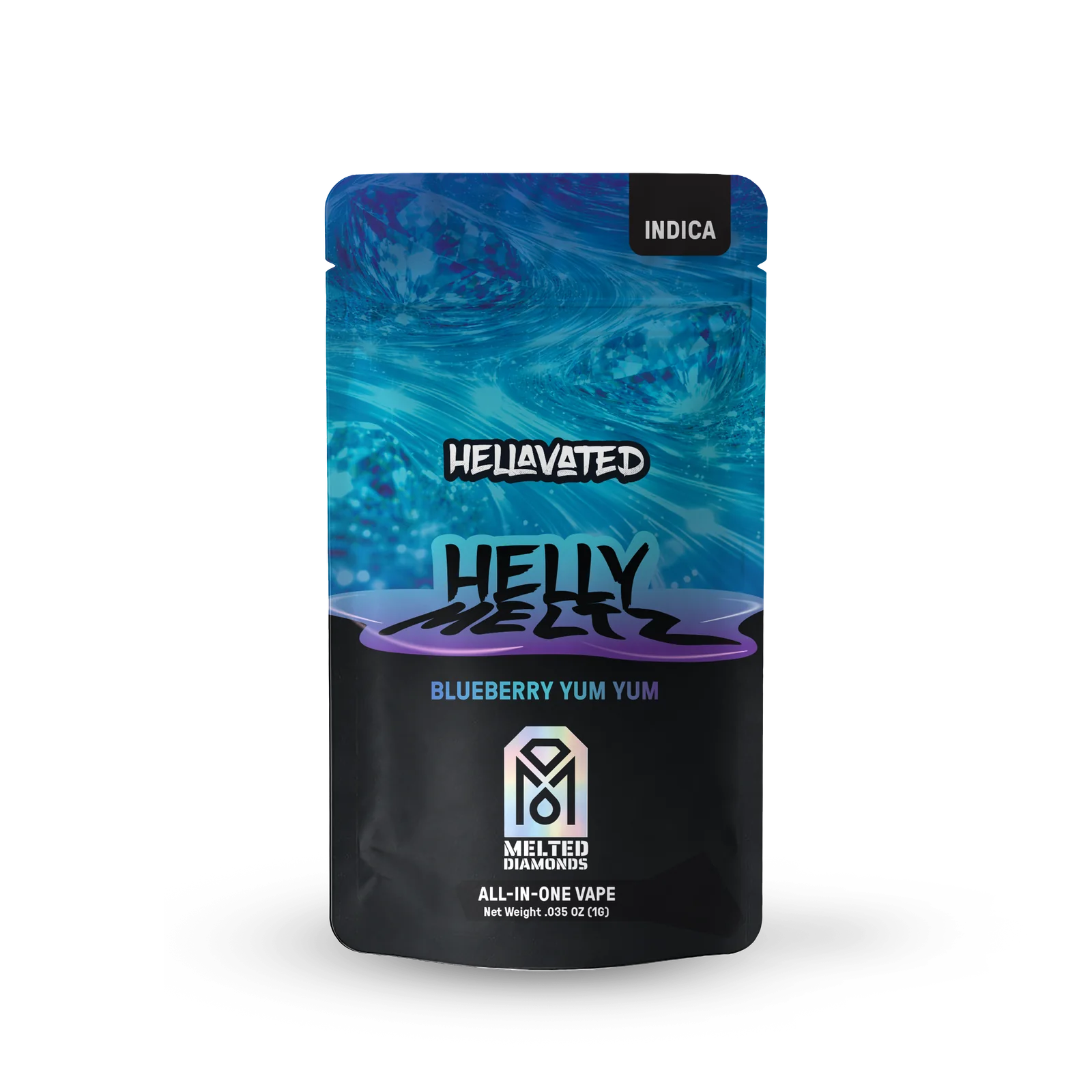 Hellavated HellyMelts Blueberry Yum Yum pouch